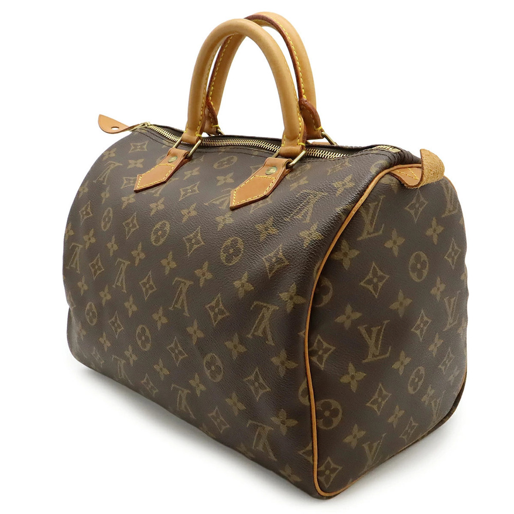 Louis Vuitton Bag Monogram Speedy Handbag Boston Brown